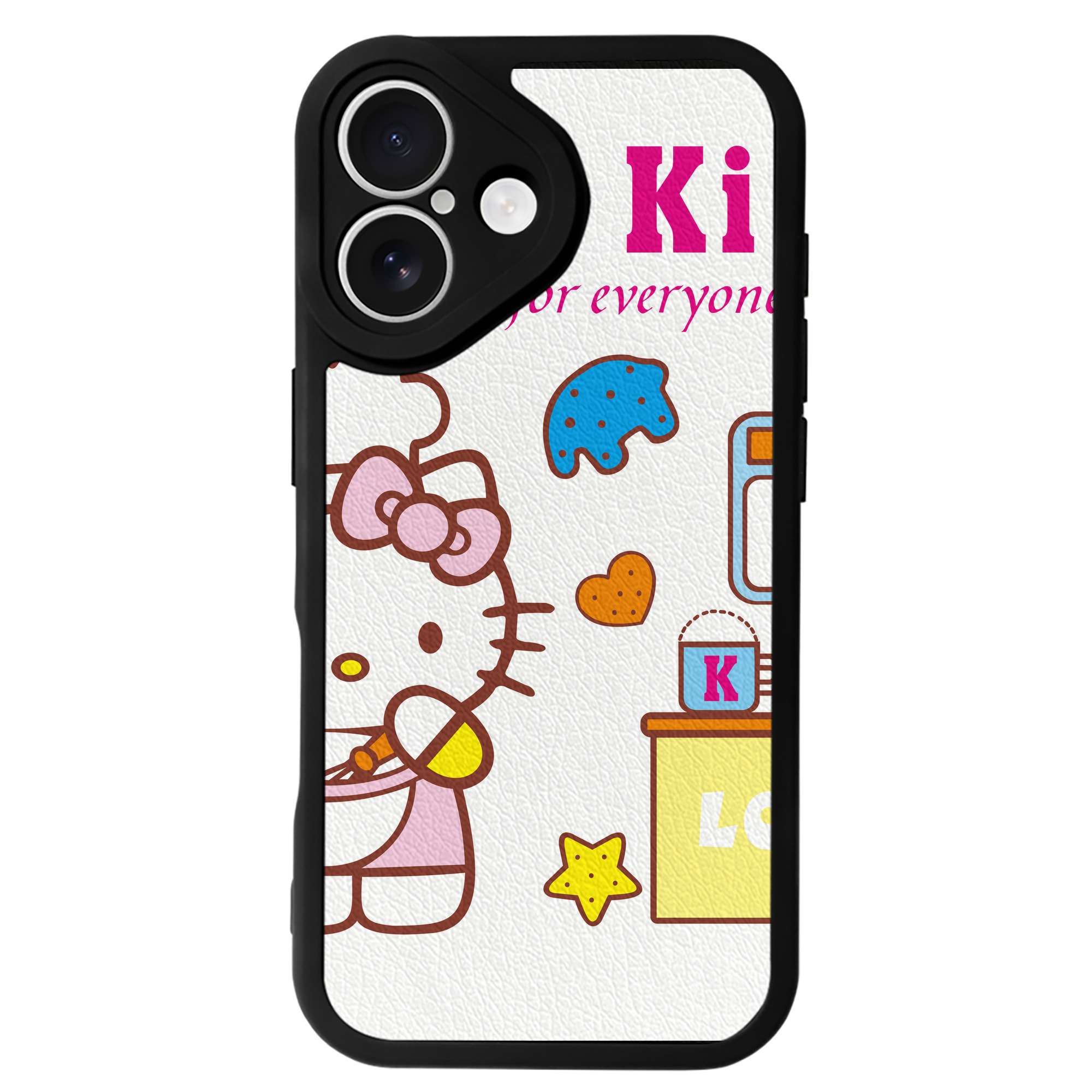 （画像用） Hello Kitty ハローキティ 【iPhone 16シリーズ対応】シリコンスマホケース（レザー調） 材質：シリコン